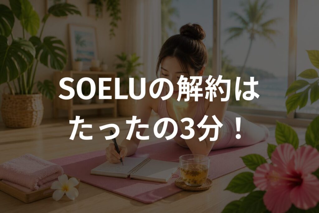 SOELUの解約はたったの3分