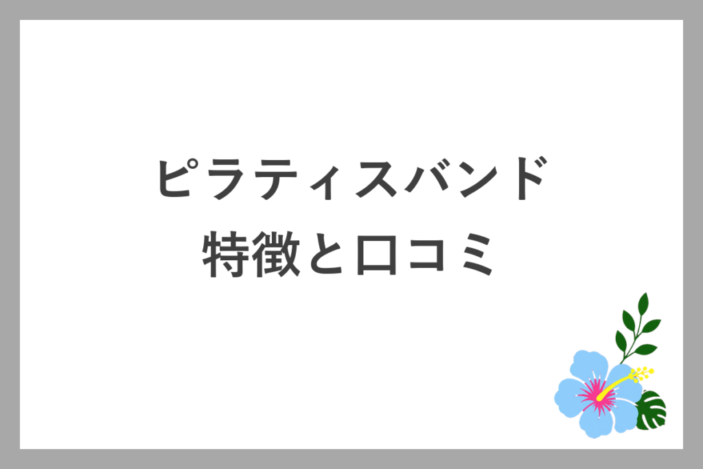 うちヨガ+のピラティスバンドの特徴と口コミ